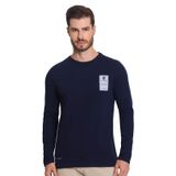 Camiseta Manga Longa Meia Malha Strong Diametro Azul Gg