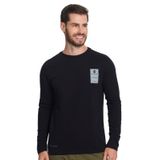 Camiseta Manga Longa Meia Malha Strong Diametro Preto P