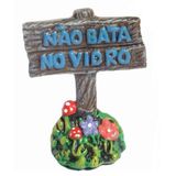 Decoração Trema Para Aquários Placa Não Bata no Vidro