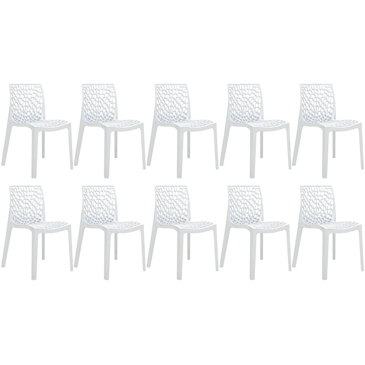 Kit - 10 X Cadeiras Gruvyer - Branco