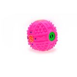 Brinquedo de Plástico Bolinha Petisco com Guizo para Pets - Cores Sortidas - Tamanho 8cm