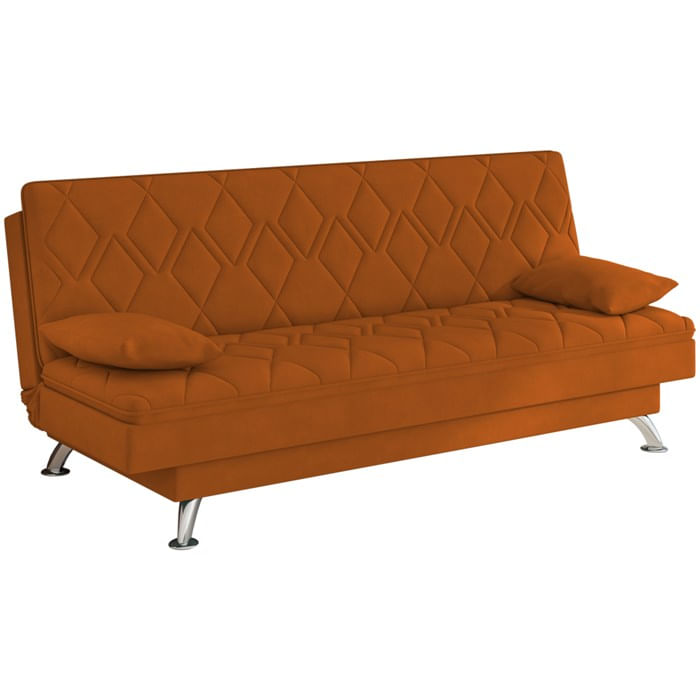 Sofa Cama 3 Lugares 193 Cm Eva Veludo Sl 953 Moll