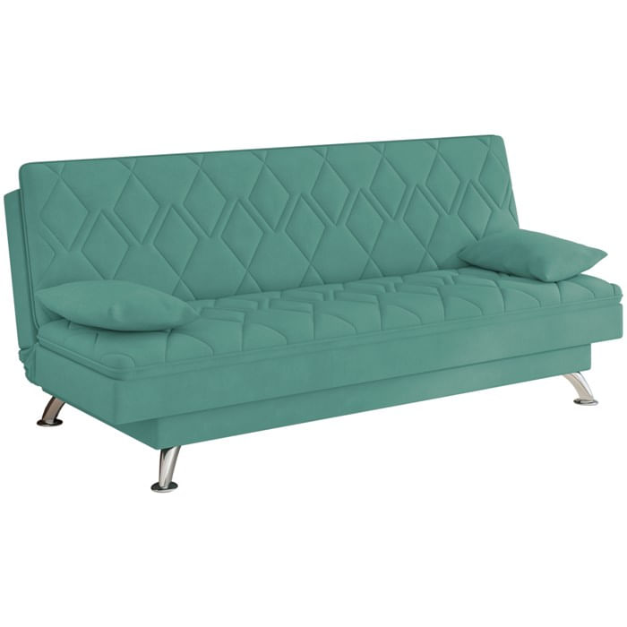 Sofa Cama 3 Lugares 193 Cm Eva Veludo Sl 946 Moll