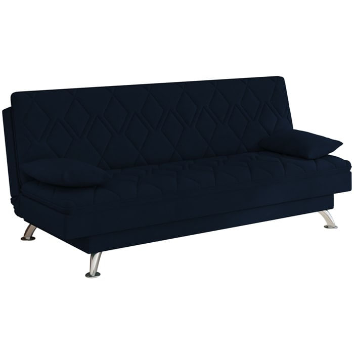 Sofa Cama 3 Lugares 193 Cm Eva Veludo Sl 948 Moll