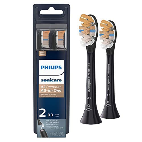 Escova De Dentes Philips Sonicare A3 Premium Tudo-em-um, 2 Cabeças, Preto, Hx9092/95