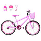 Bicicleta Infantil Feminina Aro 24 Aero Rosa E Pink