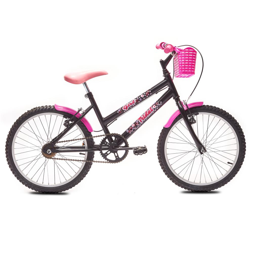 Bicicleta Aro 20 Mtb Girl Infantil Tridal - Preto