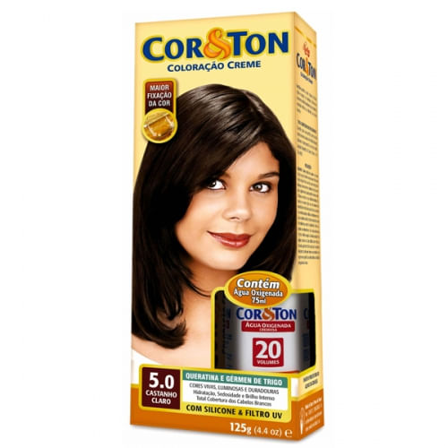 Tintura Cor&amp;ton Creme 5.0 Castanho Claro