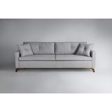 Sofa Viena 230 pés imbuia Sofani Cinza