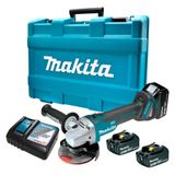 Esmerilhadeira Angular 5&quot; Makita Com 2 Baterias 18v E Carregador