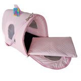 Bolsa Para Transporte De Pet Cães E Gatos Tam. M Rosa