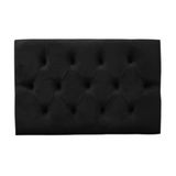 Cabeceira Sonho Paris Solteiro 90cm Painel Em Suede Preto