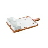 Conjunto Em Porcelana Para Queijos 37Cm 4 Peças