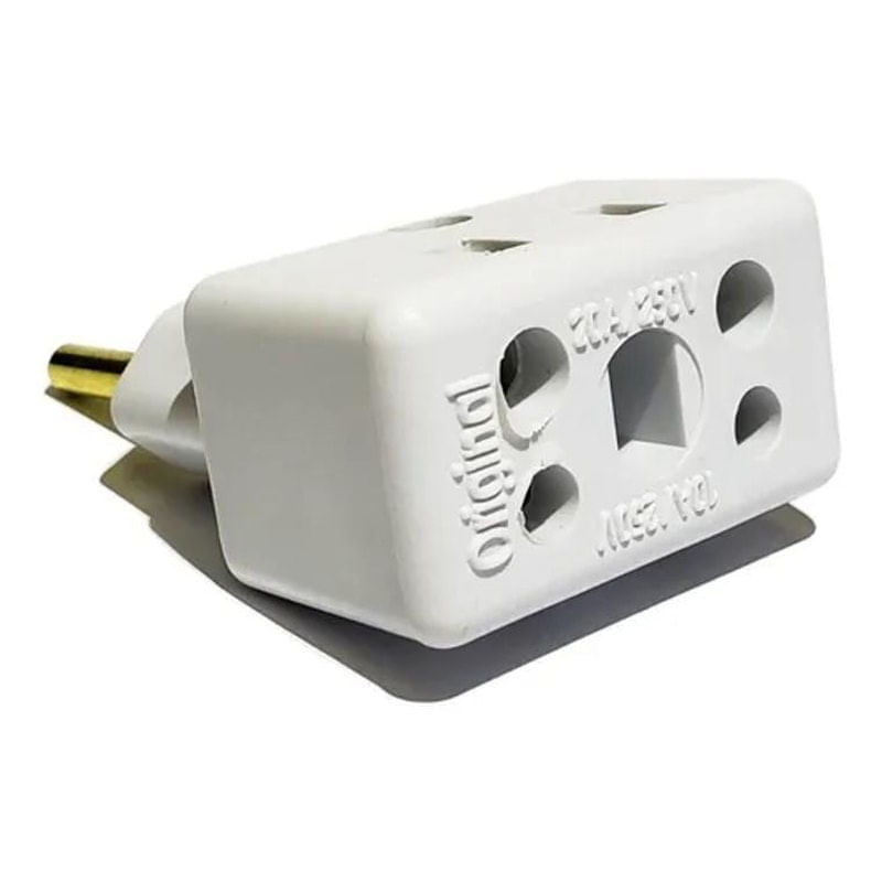 Adaptador De Tomada 10A / 20A Bob Esponja 3 Pinos 2 Pinos