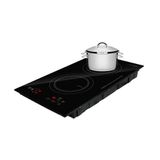 Fogão Cooktop De Indução 2 Bocas Elétrico Eci02ep 220v E Caçarola Inox Solar  16cm Pit4  - Eos