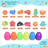 Brinquedinhos Divertidos 12pcs Ovos De Páscoa Pré-preenchidos Com Brinquedo De Banho