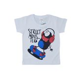 Camiseta Masculina Meia Manga Bebê Menino Malha Skate Street