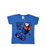 Camiseta Masculina Meia Manga Bebê Menino Malha Skate Street