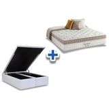 Colchão Anjos Pocket Impressione Visco+Cama Baú Queen 158