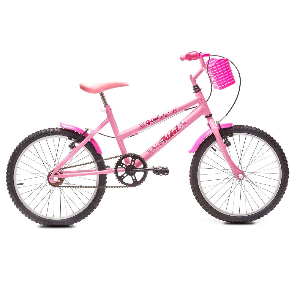 Bicicleta Aro 20 Mtb Girl Infantil Tridal - Rosa