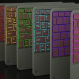 Capa De Teclado Espanhol Com 7 Cores Retroiluminadas E Mouse Para Hu