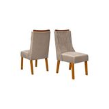 Cadeira Sala De Jantar Jade Kit 2 Un Freijo Veludo Kraft Dj Moveis