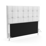 Cabeceira Soraya 195 Para Cama King A-013 Couro Branco Aradecor