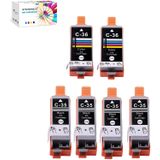 Cartucho De Tinta Substituto Canon Ip110 Ip100 Tr150 - 4x Pgi-35 Preto, 2x Cli-36 Colorido. (98 Characters)