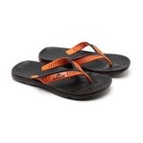 Chinelo Alcalay Masculino Vegano Antiderrapante Macio Preto, Laranja 43-44