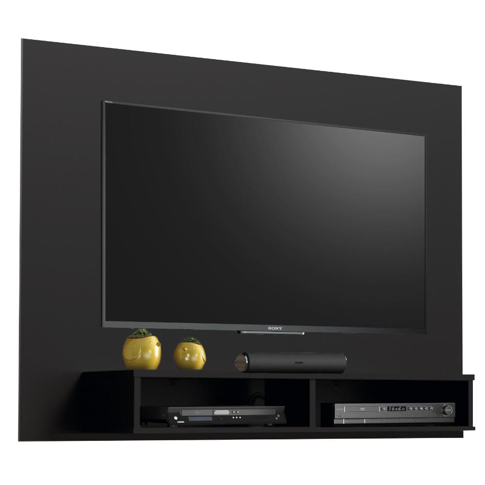 Painel Para Tv Até 49 Polegadas Com Nicho Eros Preto Tx Notável Móveis