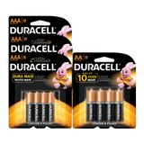 Kit Duracell Duralock Pilha Alcalina 8 AA + 24 AAA