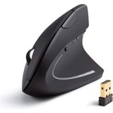 Mouse Óptico Sem Fio Vertical Ergonômico Anker 2.4g, 800/1200/1600 Dpi, 5 Botões P/ Laptop/pc/macbook - Preto