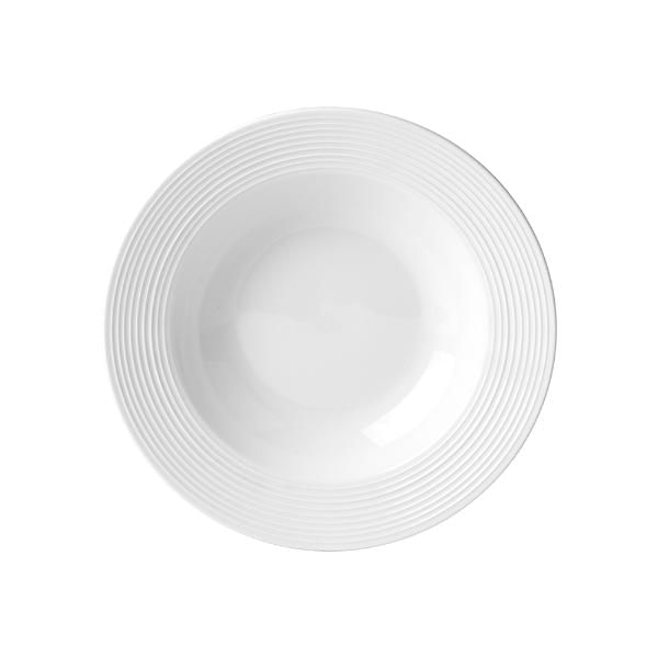 Prato Fundo Em Porcelana L&#39;hermitage Brizzard 22,5cm Branco