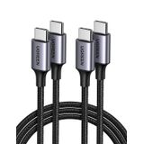 Ugreen Usb C Para Cabo Usb C, 2 Pack 60w Tipo C Pd Cabo De Carregamento Rápido De 6 Pés Compatível Com Samsung Galaxy S21 S20 S10 S9 Note 20