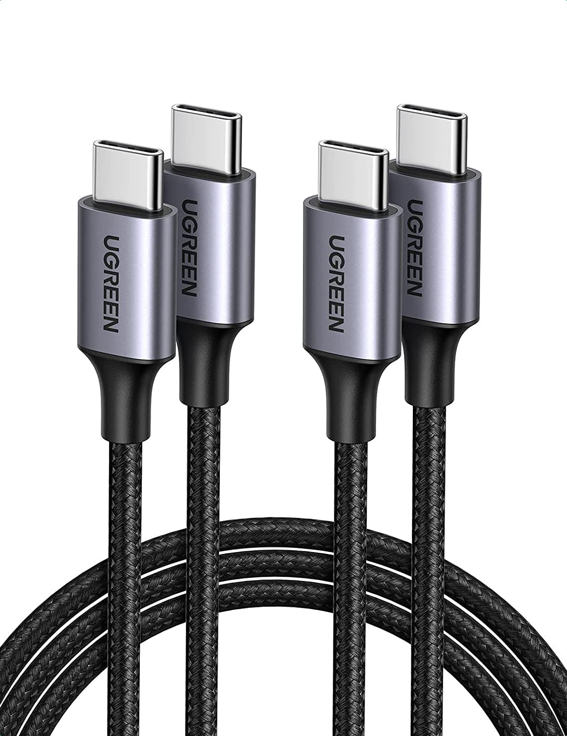 Ugreen Usb C Para Cabo Usb C, 2 Pack 60w Tipo C Pd Cabo De Carregamento Rápido De 6 Pés Compatível Com Samsung Galaxy S21 S20 S10 S9 Note 20