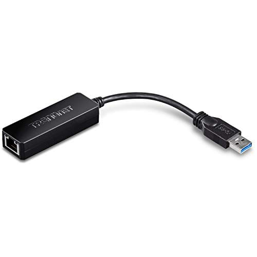 Adaptador Usb 3.0 P/ Ethernet Gigabit Trendnet, Veloc. Full Duplex 2 Gbps, Até 1 Gbps, Compatível C/ Windows E Mac, Preto Tu3-etg