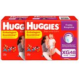 Kit Com 2 Fraldas Huggies Roupinha Supreme Care Xg 48 Unidades Cada