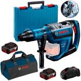 Martelete À Bateria Sds-max 18v Biturbo Brushless Gbh 18v-45c 2 Baterias 4,0ah, Carregador Bivolt E Bolsa Bosch