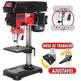 Furadeira Elétrica De Bancada Fb1300 Kajima Bivolt Furos Até 50mm 5 Velocidades De Furação Mesa Ajustável Protetor De Cavacos Para Metal E Madeira