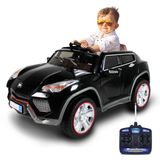 Carrinho Elétrico Infantil SUV Raven Controle Remoto Preto Entrada Auxiliar MP3 6V 2 Portas