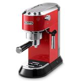 Cafeteira Elétrica Máquina De Café Expresso Manual Delonghi Dedica 1450w 220v 15 Bar Vermelha Com Espumador - Ec680r