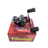 Carretilha Pesca Way Fishing Titanium 13000 7.1:1 13rol. Perfil Baixo Drag 4,5kg