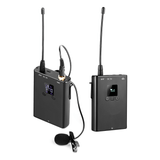 Microfone Lapela Sem Fio Soleste Wm-11 Wireless Uhf Com Transmissor E Receptor P2