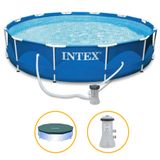 Piscina Intex 4.485 Litros Estrutural Azul Capa Bomba Filtrante 110v