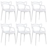 Kit - 6 x Cadeiras Masters Allegra - Branco