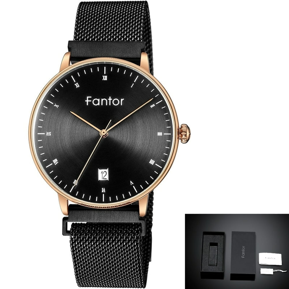 Relógio Feminino Fantor Wf1020l À Prova D&#39;água Preto