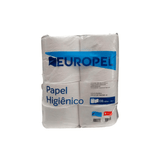 Papel Higiênico Rolão 100% Celulose Folha Simples Europel Com 8 Rolos Europel