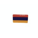 Adesivo resinado da bandeira da Armênia 9x6 cm