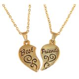 Colar Cordão Amigas Amizade Best Friends Folheado Ouro 18k