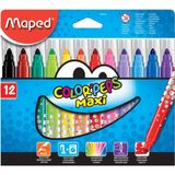 Caneta hidrografica Maxi Peps 12 Cores Maped